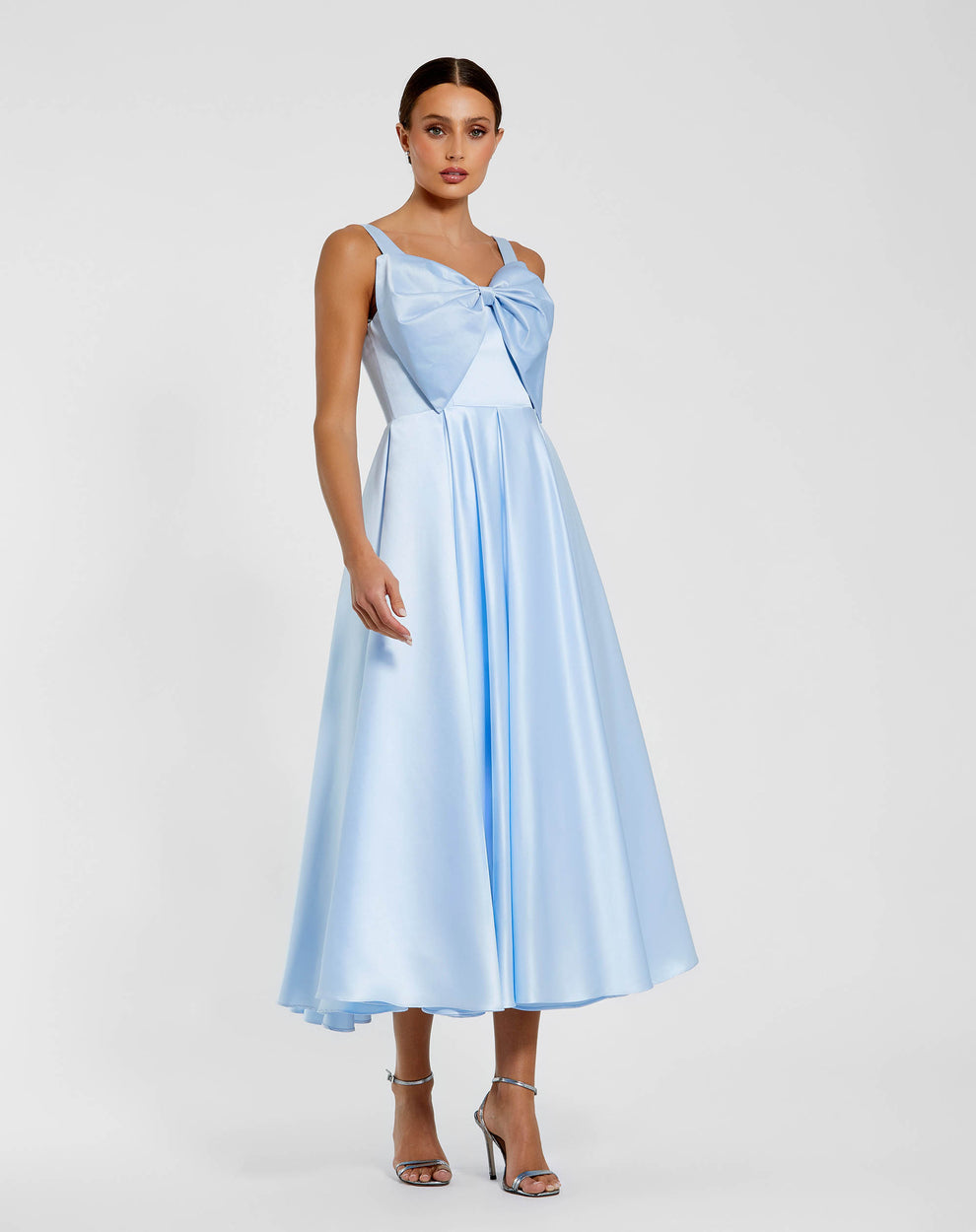 Cocktail Dresses Short A Line Midi Evening Cocktail Dress Mac Duggal 2288 Powder Blue