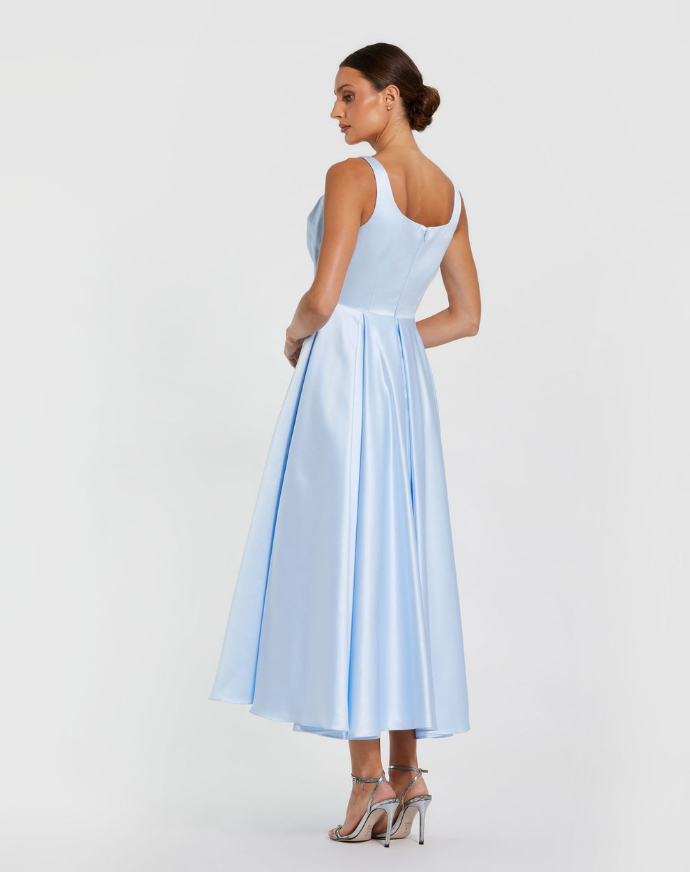 Cocktail Dresses Short A Line Midi Evening Cocktail Dress Mac Duggal 2288 Powder Blue