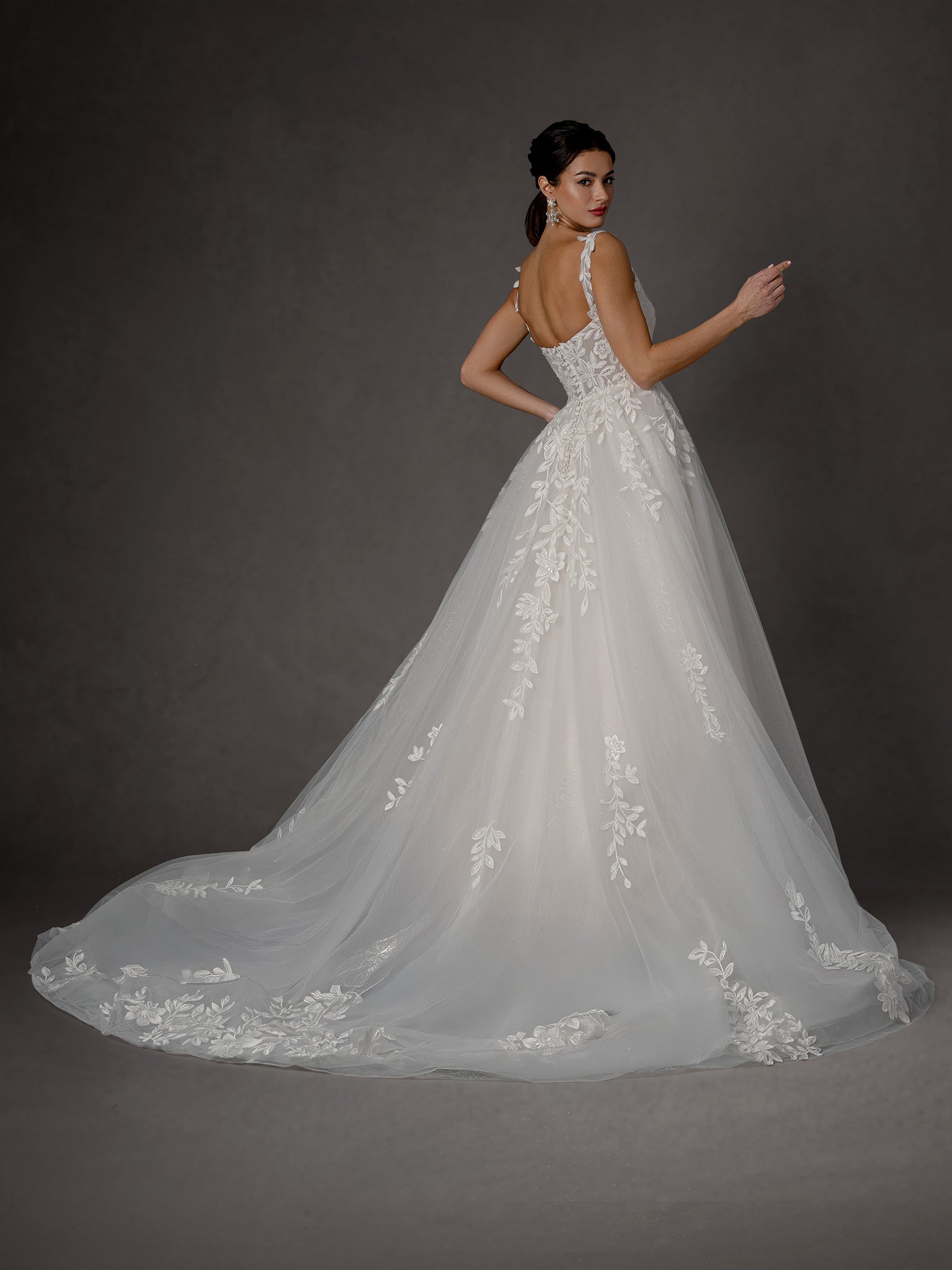 Wedding Dresses A Line Floral Long Lace Wedding Dress Stella Couture 25659 Off White