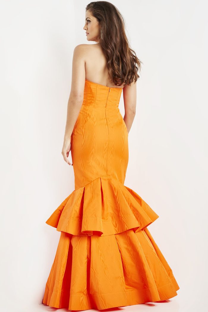 Prom Dresses Long Mermaid Ruffle Formal Prom Dress Orange