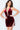 Cocktail Dresses Homecoming High Slit Short Velvet Cocktail Dress Burgundy