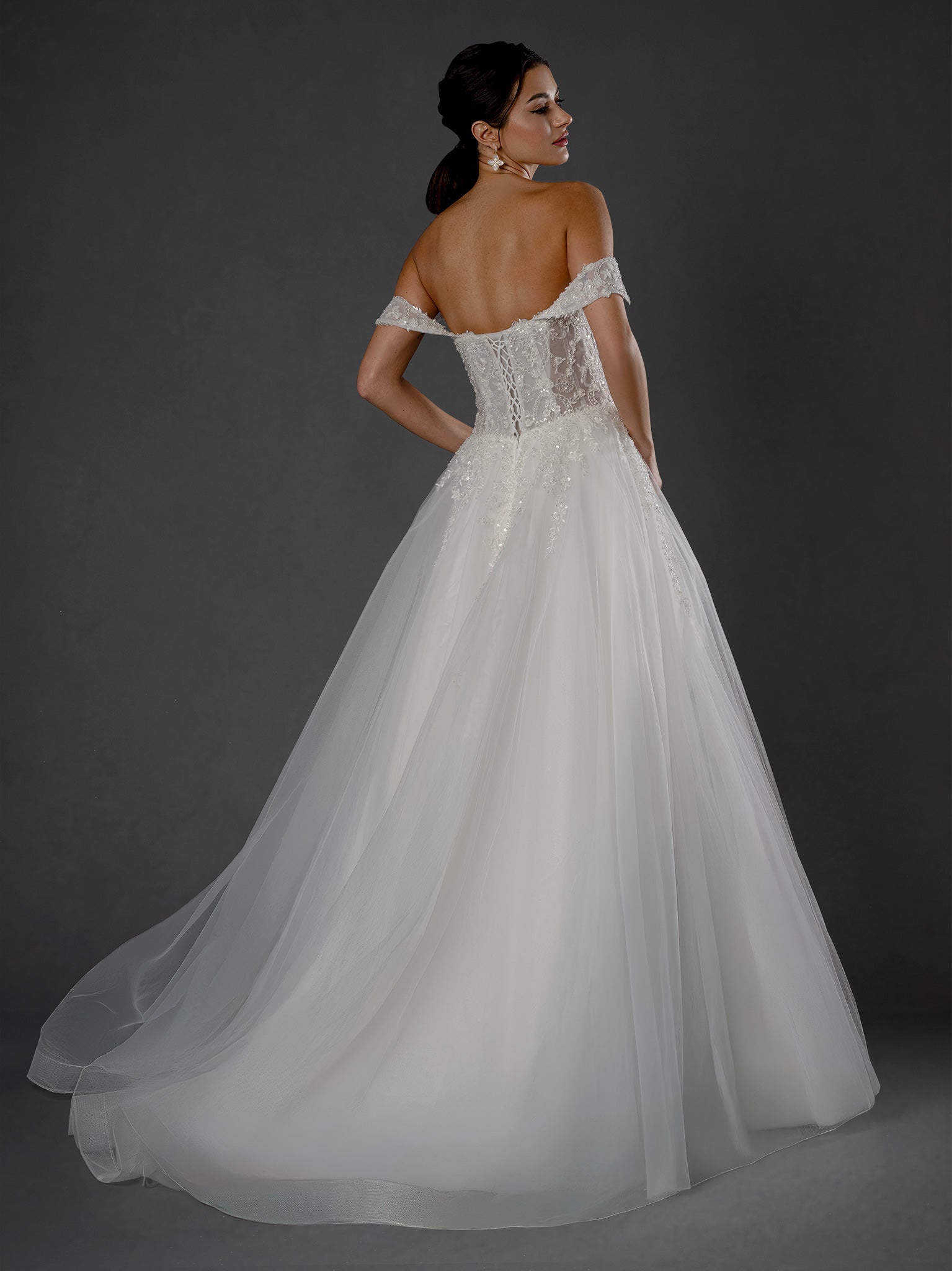 Wedding Dresses A Line Lace Bridal Long Wedding Dress Stella Couture 25582 Off White