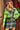 Cocktail Dresses Fitted Short Printed Cocktail Dress Neon-Green/Black