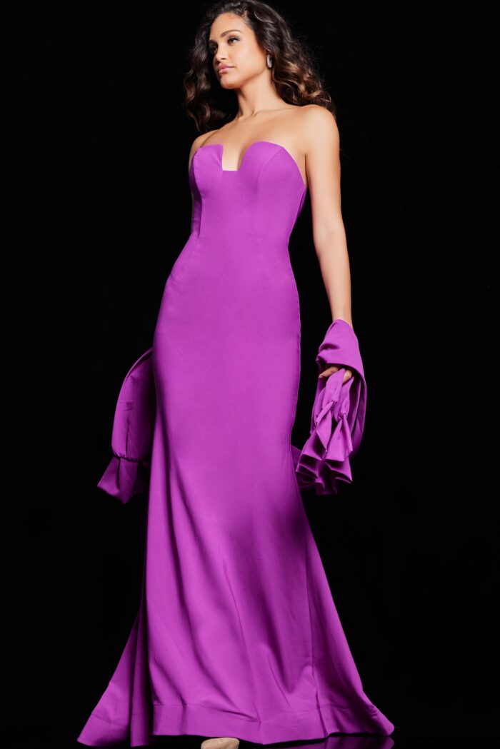 Jovani Evenings Dress 23029 Berry / 4 Jovani Evenings Dress 23029 Berry / 4