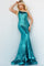Prom Dresses Long Formal Prom Sequin Mermaid Dress Aqua