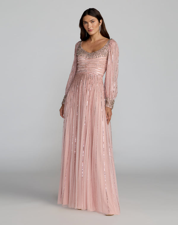 Scoop Floor-Length Tulle  Formal A-Line Mac Duggal 23085