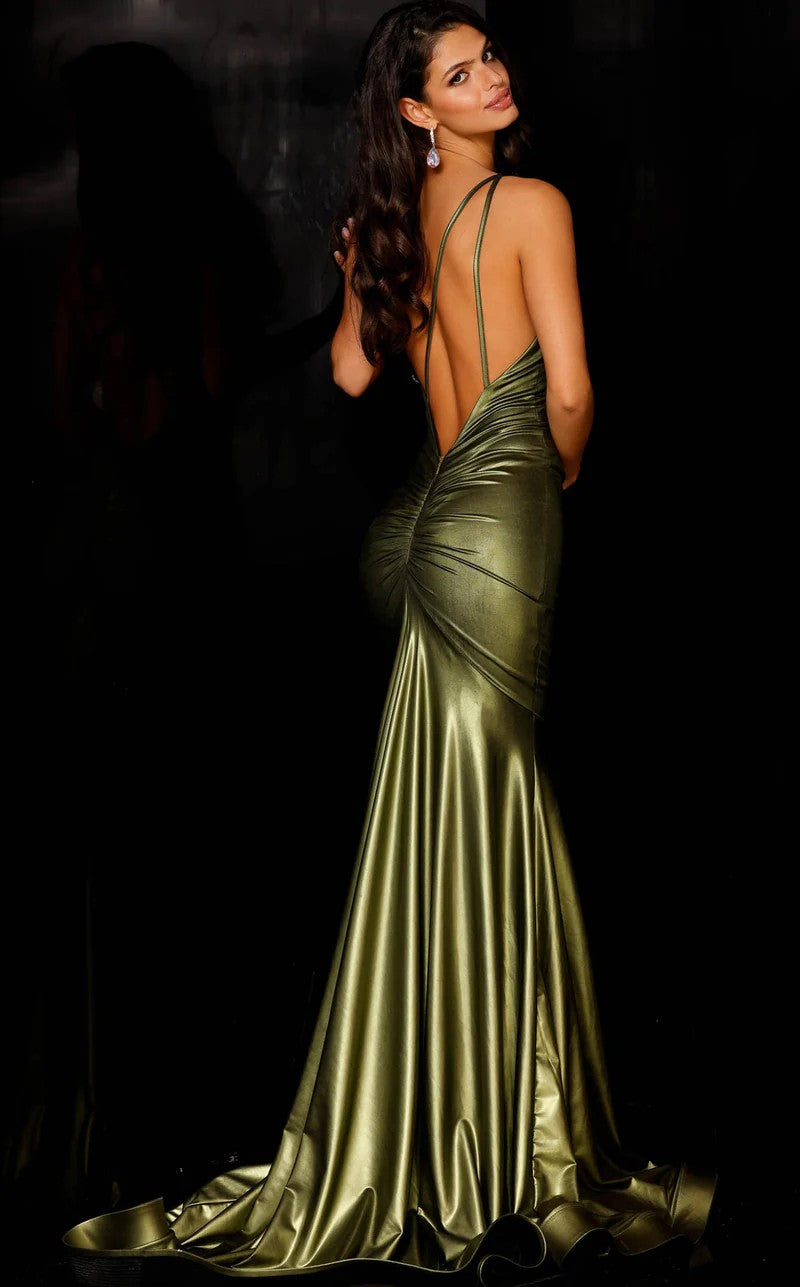 Jessica Angel 2312 Metallic Long Formal Prom Dress