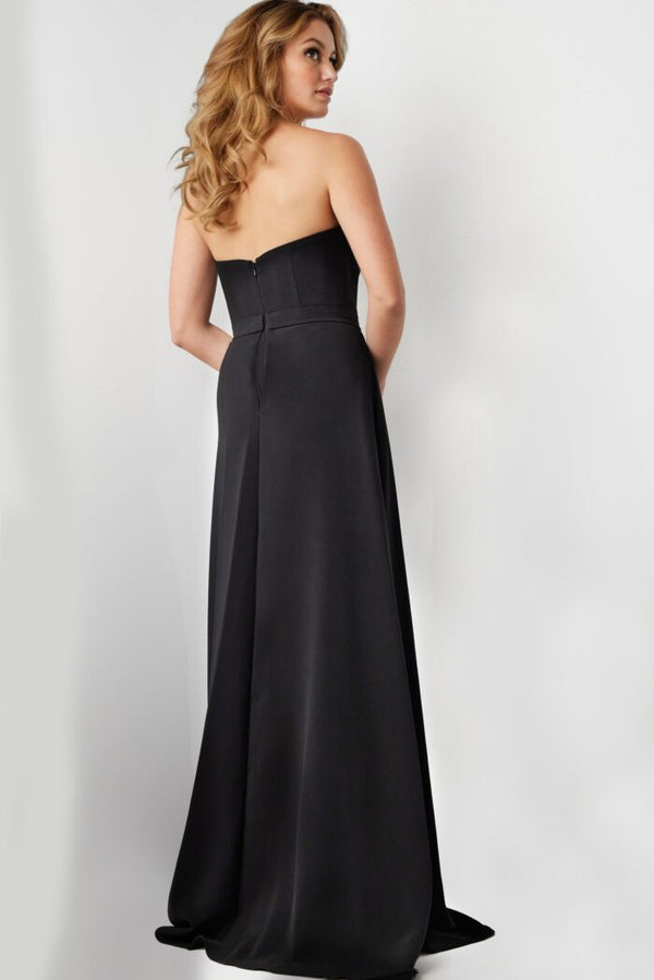 Jumpsuit High Slit Long A Line Formal Jumpsuit Black