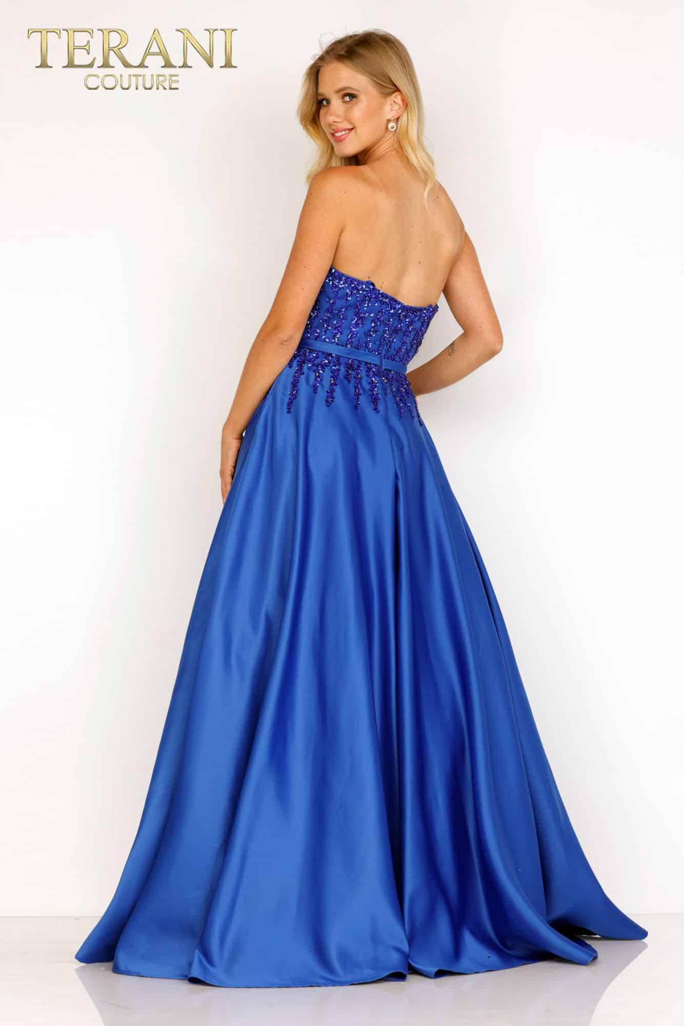 Prom Dresses Long Formal Prom A Line Beaded Dress Royal
