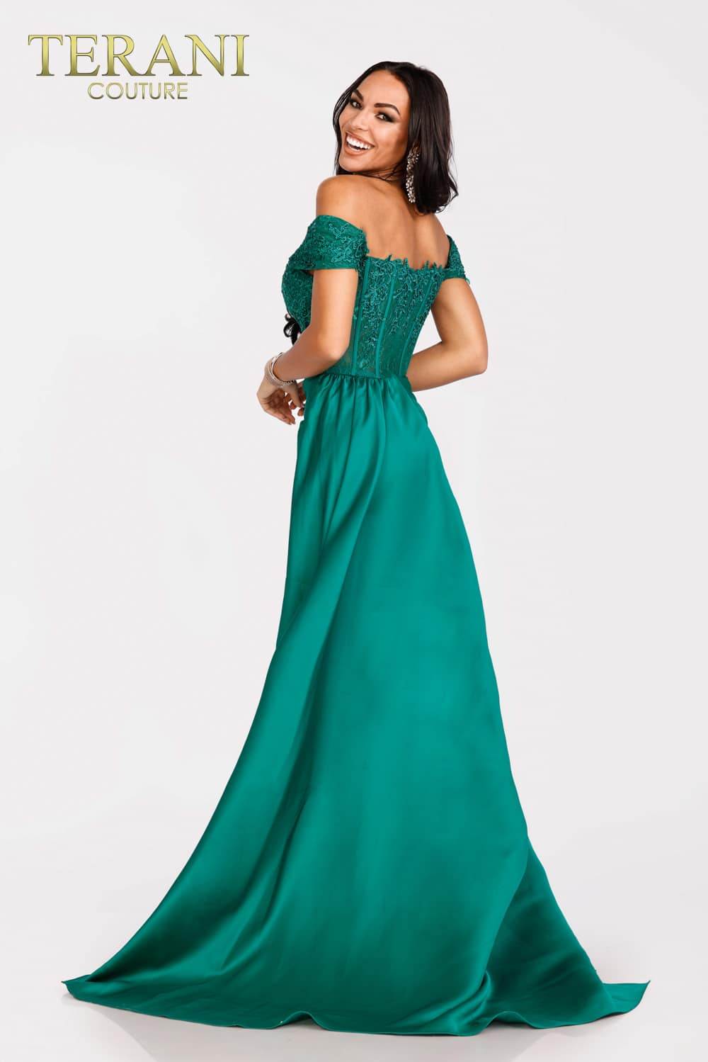 Terani Couture 231P0061 Prom Long Corset Fitted Formal Dress