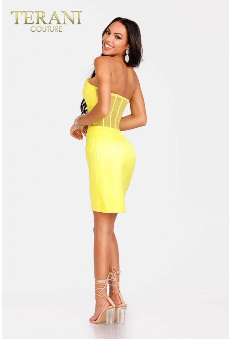 Cocktail Dresses Short Cocktail Fitted Prom Dress Citrine