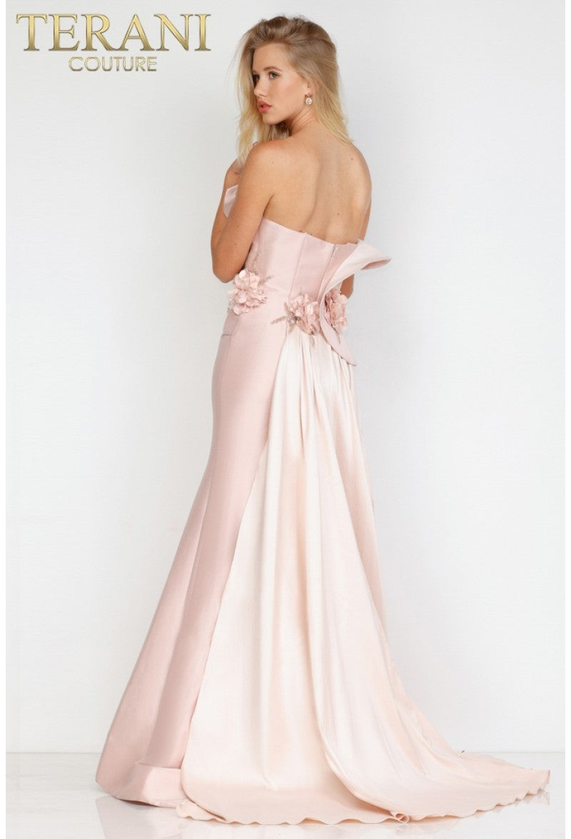 Terani Couture 231E0308 Long Formal 3D Floral Prom Mermaid Dress