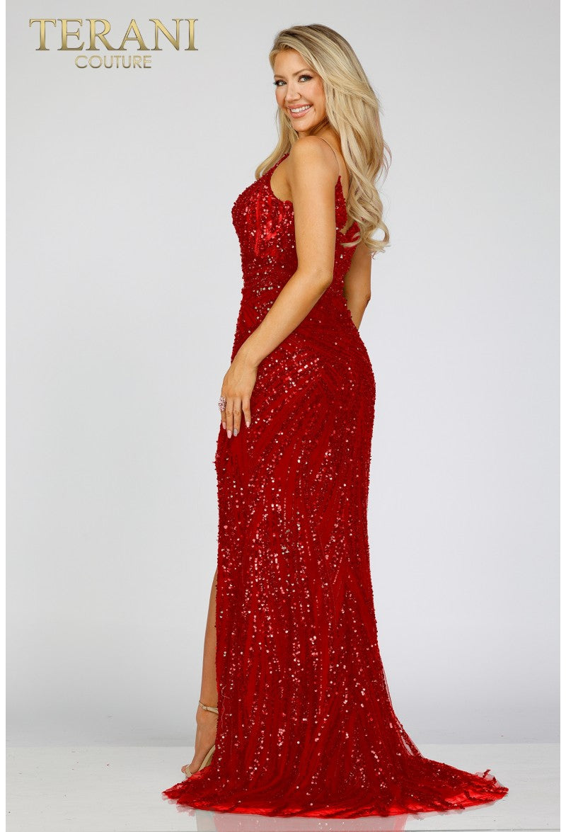 Terani Couture 231E0516 Long Sequin Prom Formal Fitted Dress