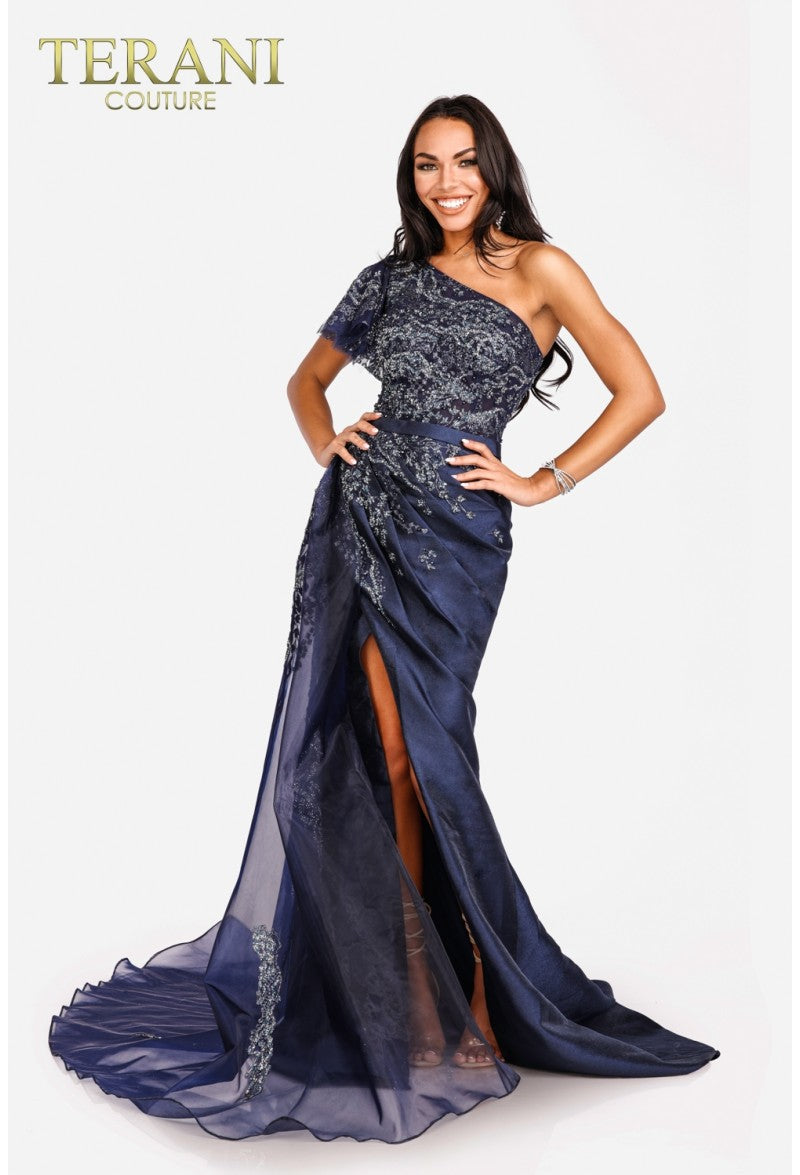 Terani Couture 231E0517 Long Beaded Prom Formal Fitted Dress