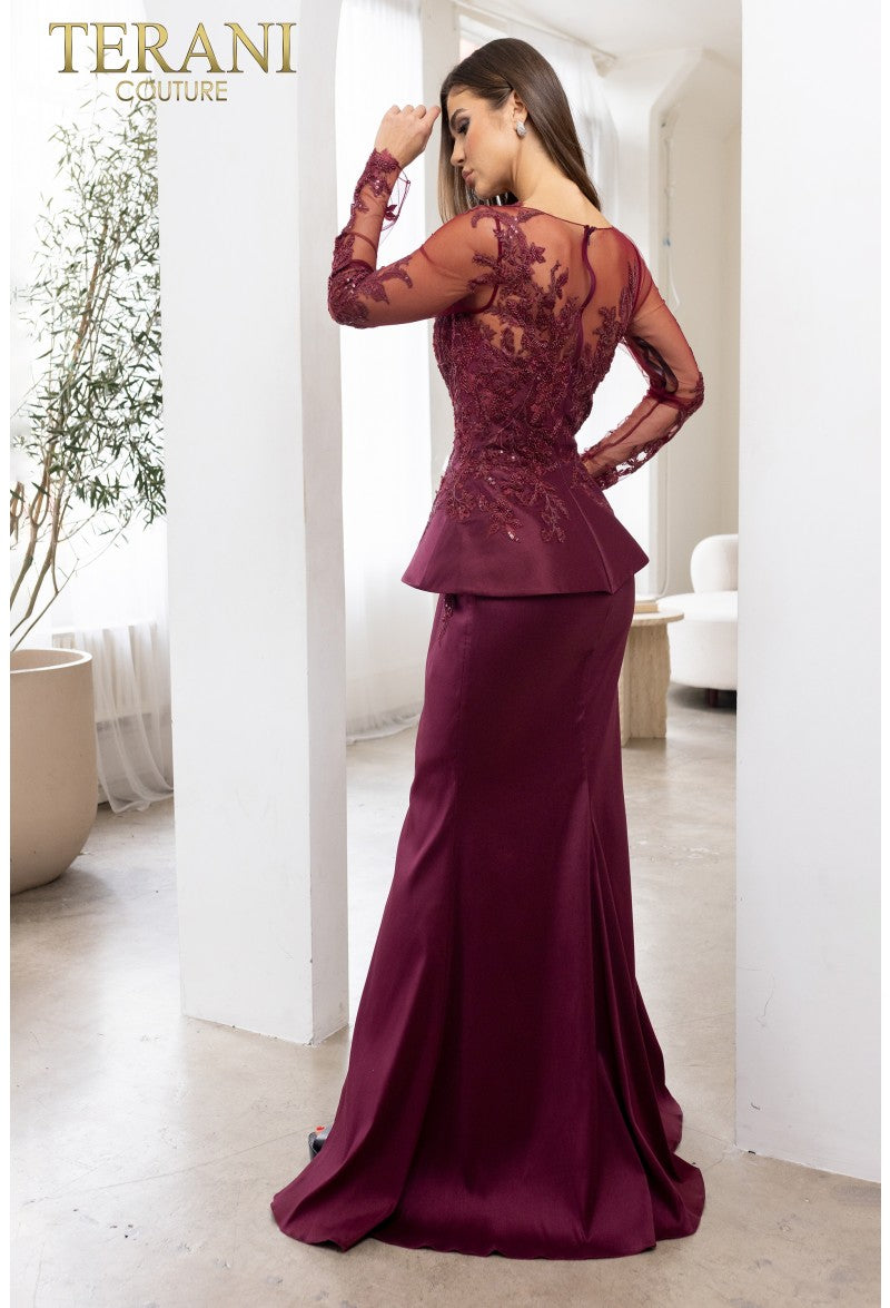 Terani Couture 231M0482 Wine 18 Sale The Dress Outlet Terani Couture 231M0482 Wine 18 Sale The Dress Outlet
