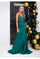 Prom Dresses Long Formal Prom Pleated Bodice Dress Emerald