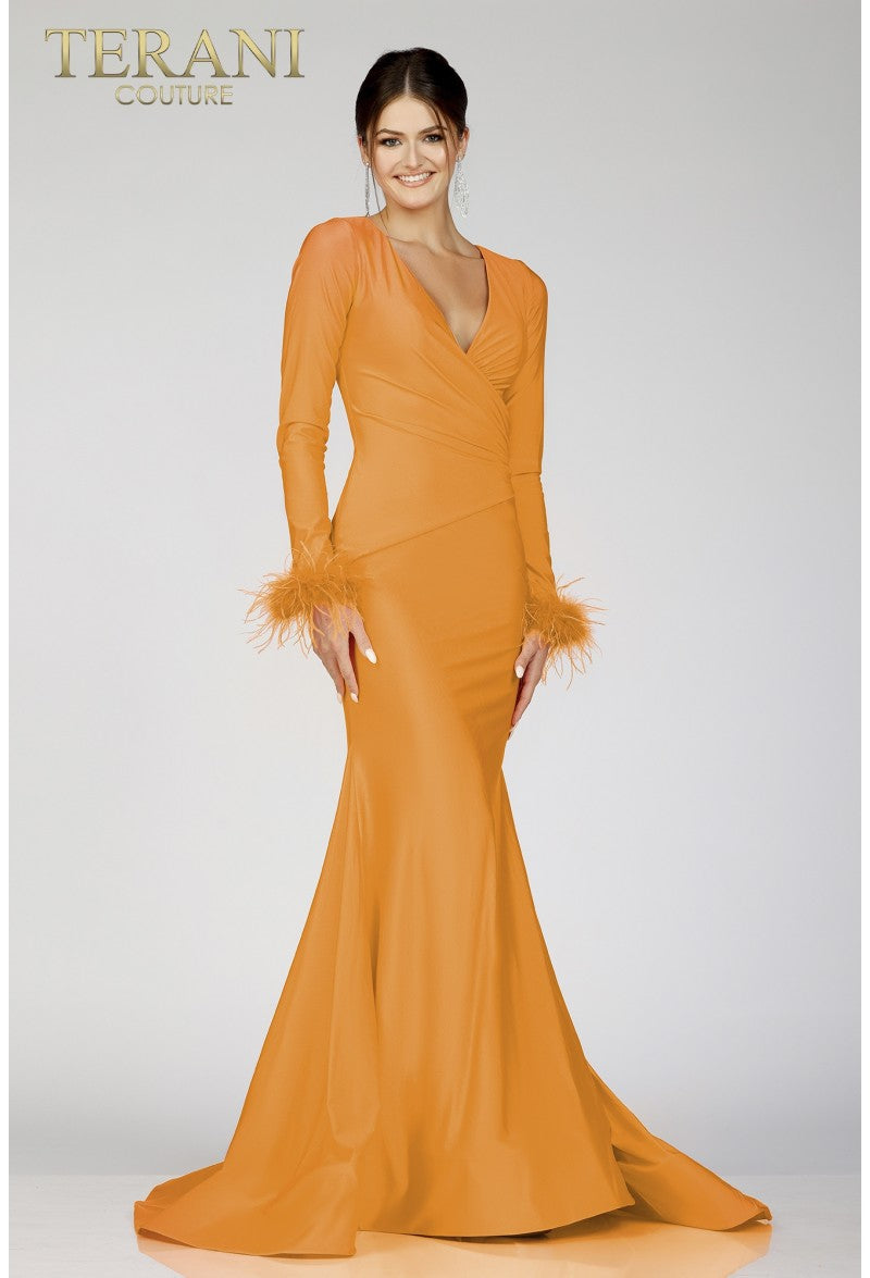 Terani Couture 231P0074 Long Sleeve Formal Mermaid Dress