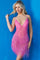 Cocktail Dresses Short Fringe Cocktail Mini Dress Hot Pink