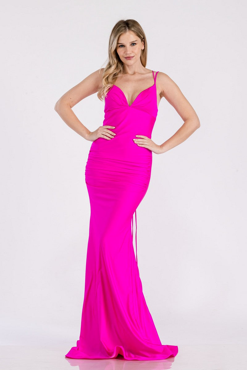 Prom Dresses Long Fitted Formal Prom Dress Fuchsia