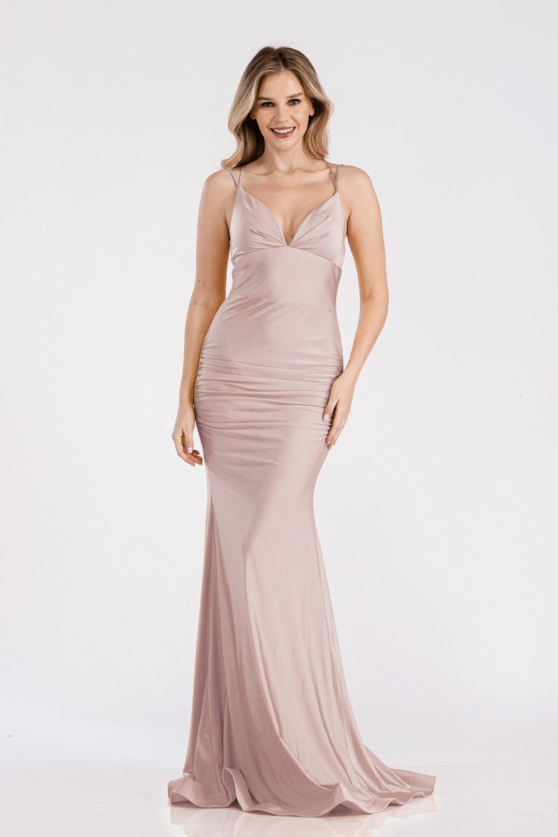 Prom Dresses Long Fitted Formal Prom Dress Mauve