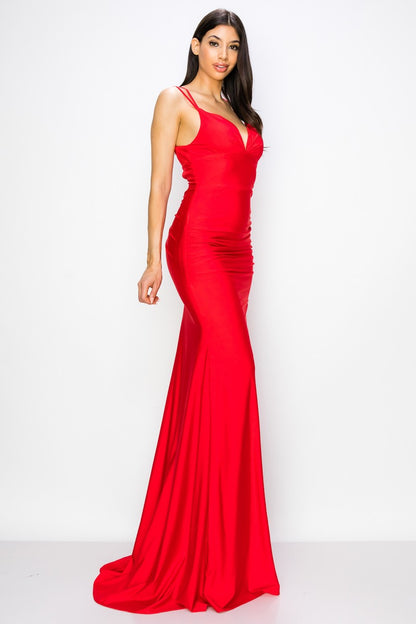 Prom Dresses Long Fitted Formal Prom Dress Red