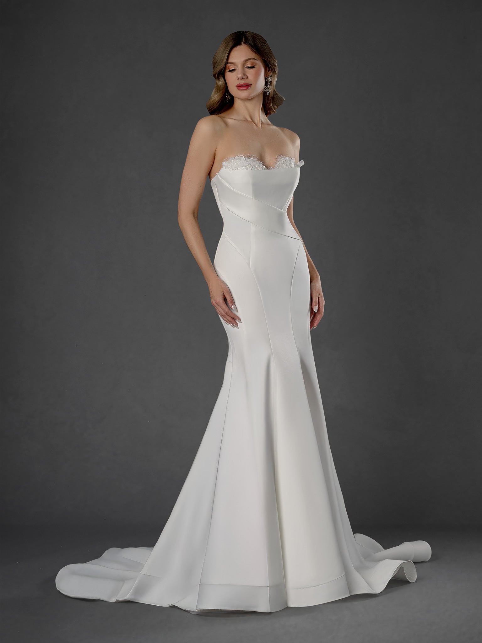 Wedding Dresses Long Mermaid Wedding Dress Stella Couture 25859 Off White