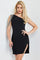 Cocktail Dresses Fitted Short High Slit Cocktail Dress Black