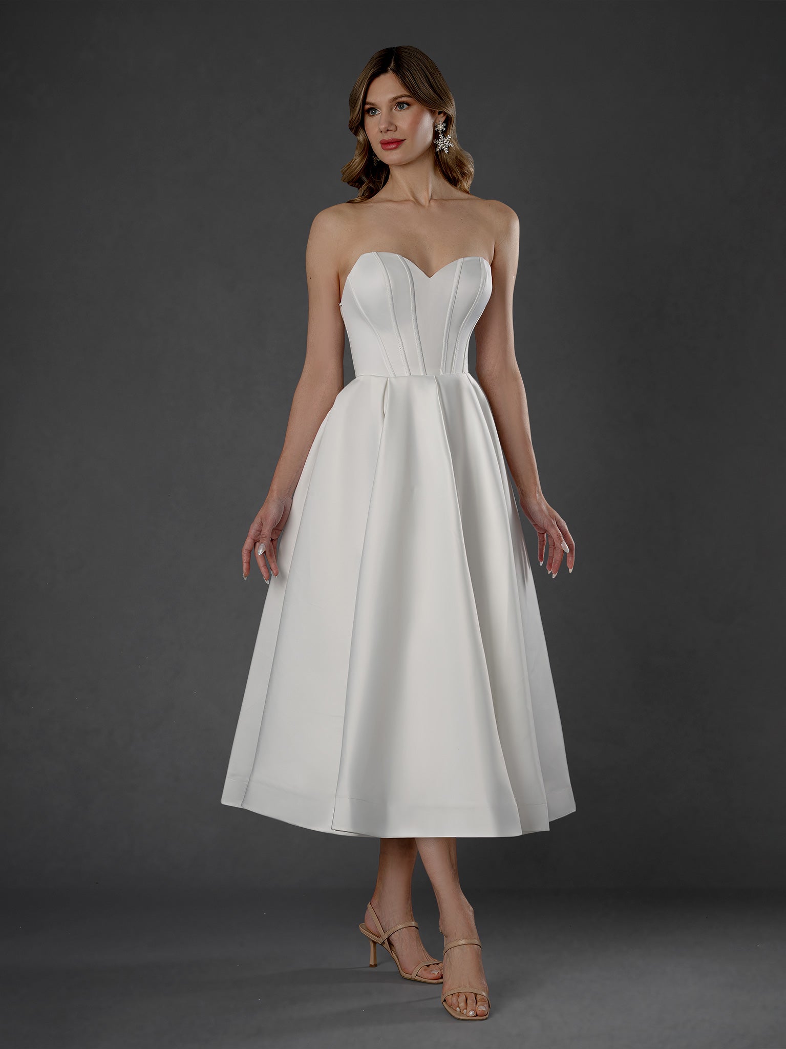 Wedding Dresses Long Corset A Line Wedding Dress Stella Couture 25855 Off White