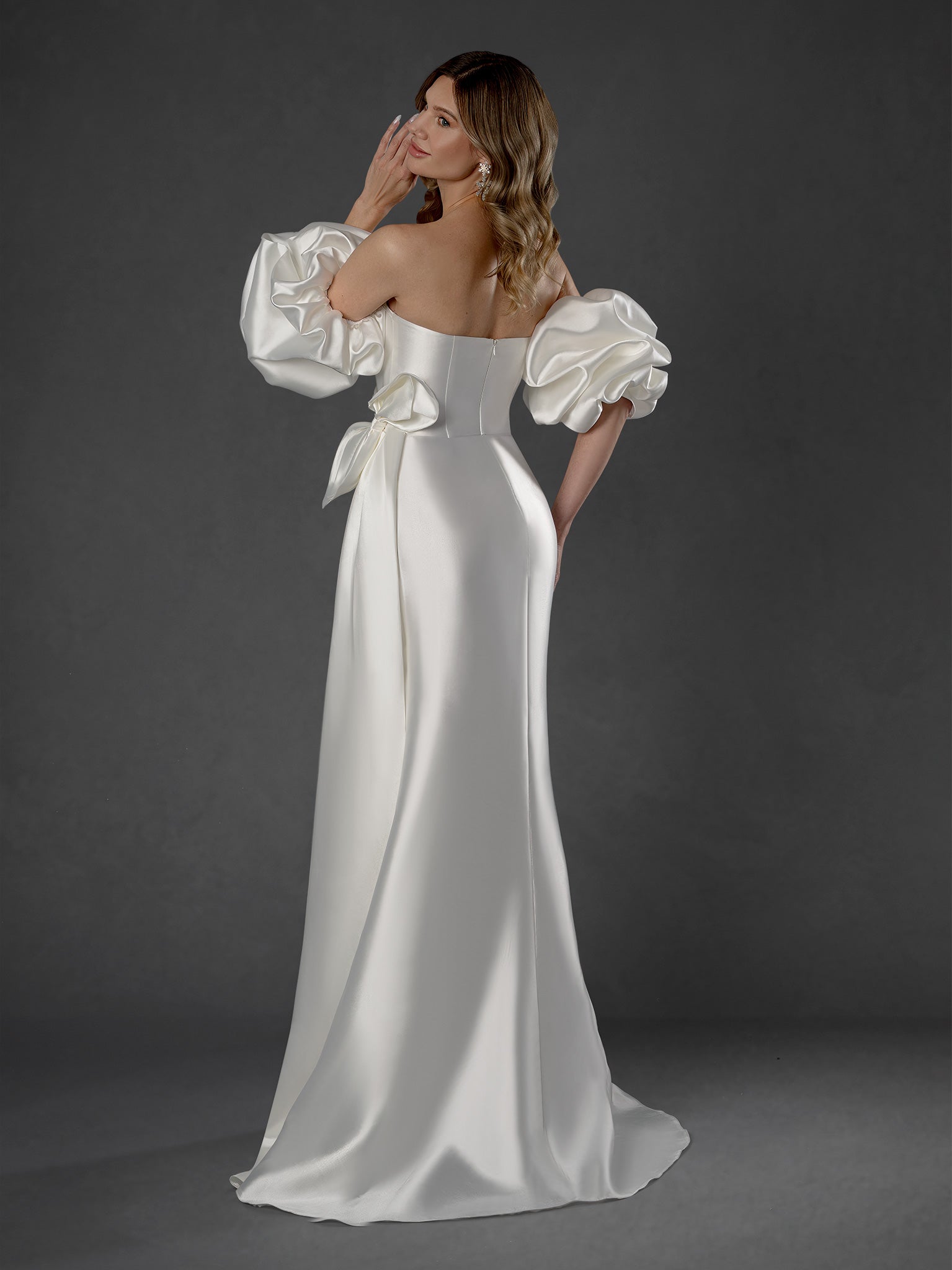 Wedding Dresses Bridal Slit Long Wedding Dress Stella Couture 25850 Off White