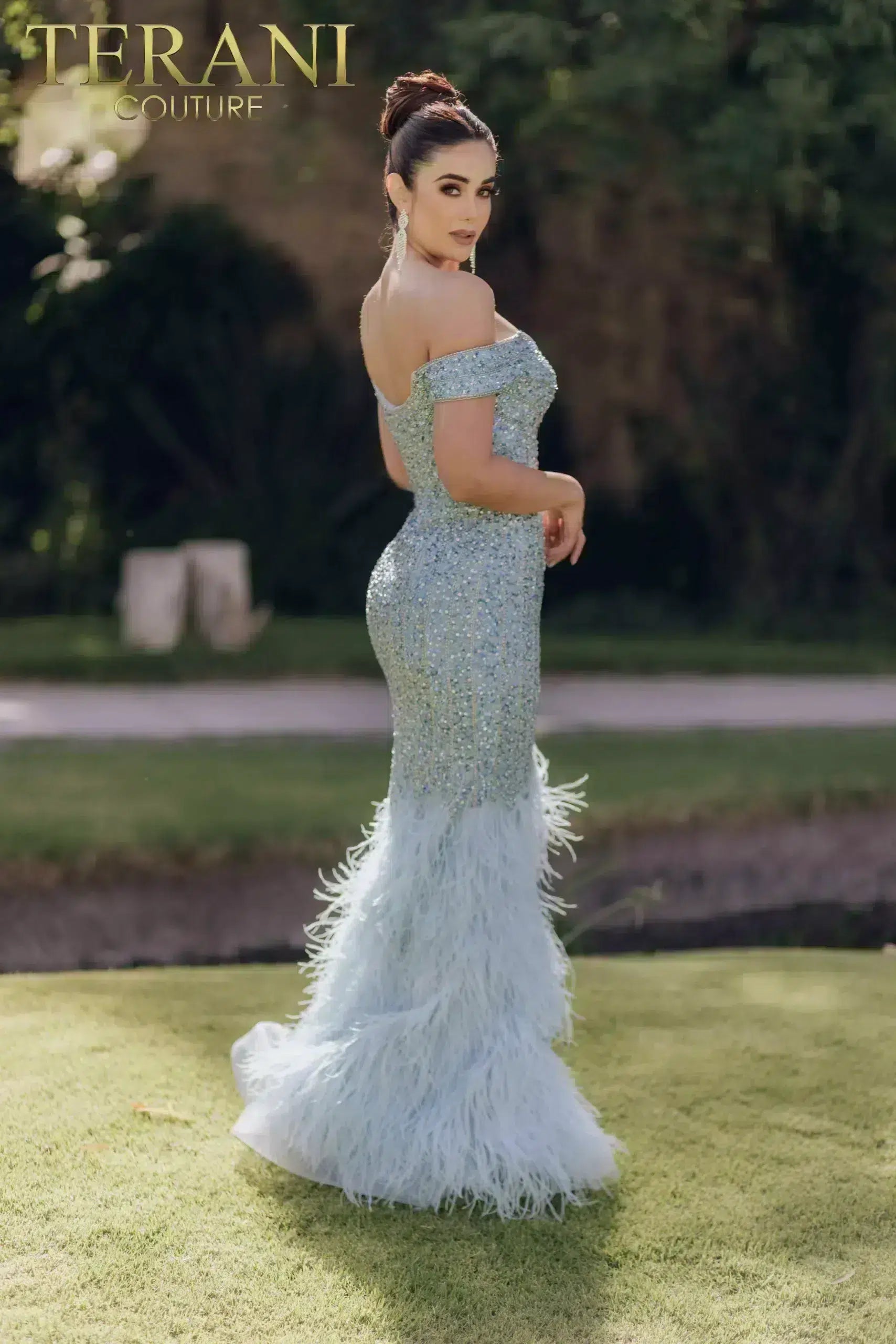 Terani Couture 232GL1478 Prom Beaded Long Mermaid Formal Dress