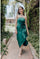 Cocktail Dresses High Low Short Cocktail Ruffle Dress Emerald