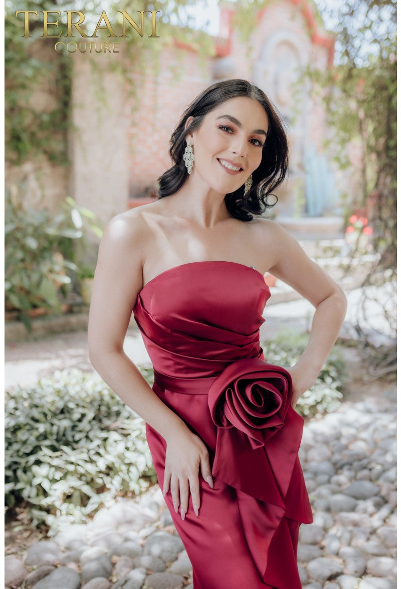 Terani Couture 232C1122 High Low Short Cocktail Ruffle Dress