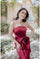 Cocktail Dresses High Low Short Cocktail Ruffle Dress Wine