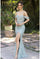 Prom Dresses Long Fitted Formal Prom Beaded Dress Aqua
