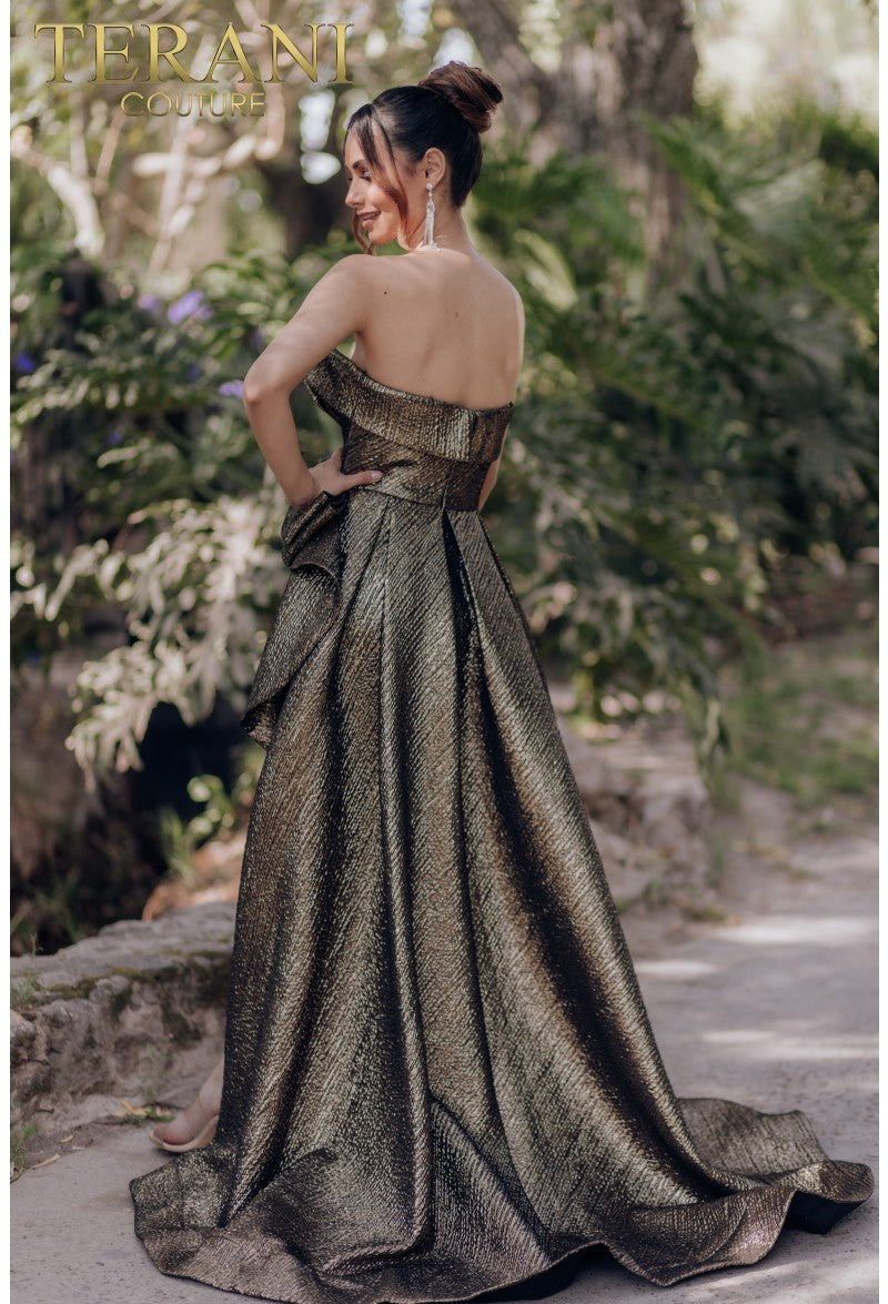 Terani Couture 232E1224 Long Formal Prom Overskirt Beaded Dress