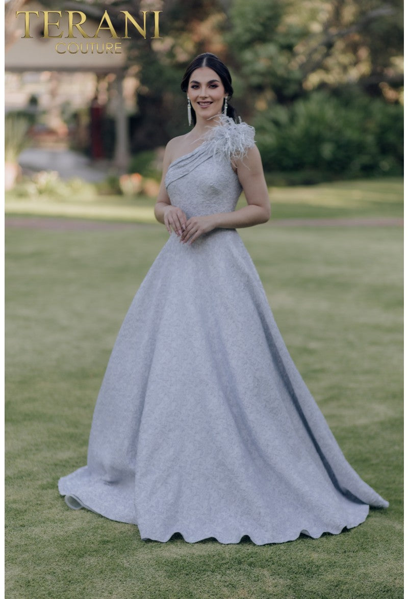 Terani Couture 232E1225 Long Formal Prom Pleated Ball Gown