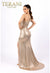 Formal Dresses Formal Prom Metallic Long Dress Gold