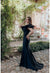 Formal Dresses Long Formal Prom Fitted Ruffle Mermaid Dress Black