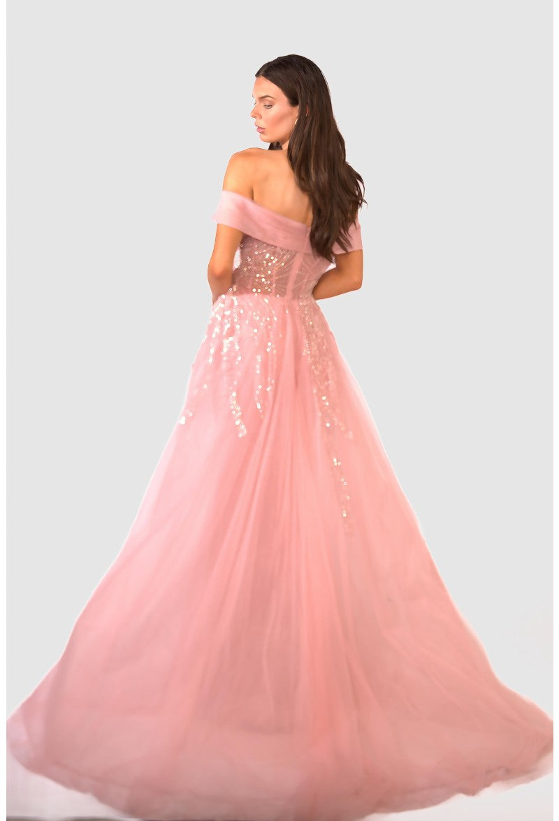 Terani Couture 232E1334 Long Beaded Formal Prom Overskirt Dress