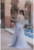 Prom Dresses Long Beaded Formal Prom Overskirt Dress Silver