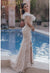 Prom Dresses Long Formal Prom Feather Dress Ivory Nude