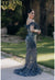 Prom Dresses Long Feather Beaded Formal Prom  Dress Navy