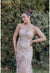 Prom Dresses Long Beaded Formal Prom Trumpet Dress Ivory Nude