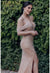 Formal Dresses Long Beaded Fitted Formal Prom Dress Ivory Nude