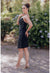 Cocktail Dresses Short Fitted Cocktail Beaded Dress Black