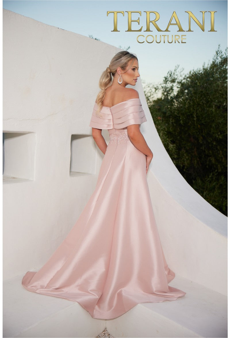 Terani Couture 232M1511 Long Formal Pleated Ball Gown
