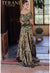 Formal Dresses Long Formal Prom A Line Pleated Dress Black Gold