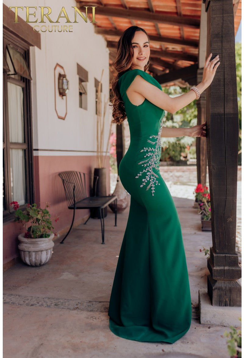 Terani Couture 232M1549 Long Formal Prom Beaded Dress