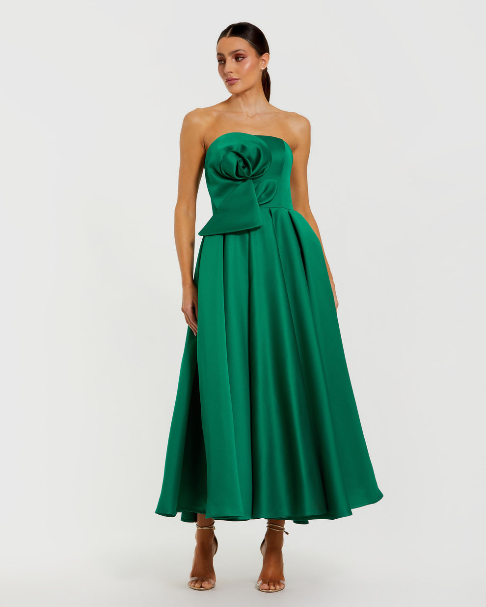 Prom Dresses Fitted Long Formal A Line Evening Dress Emerald