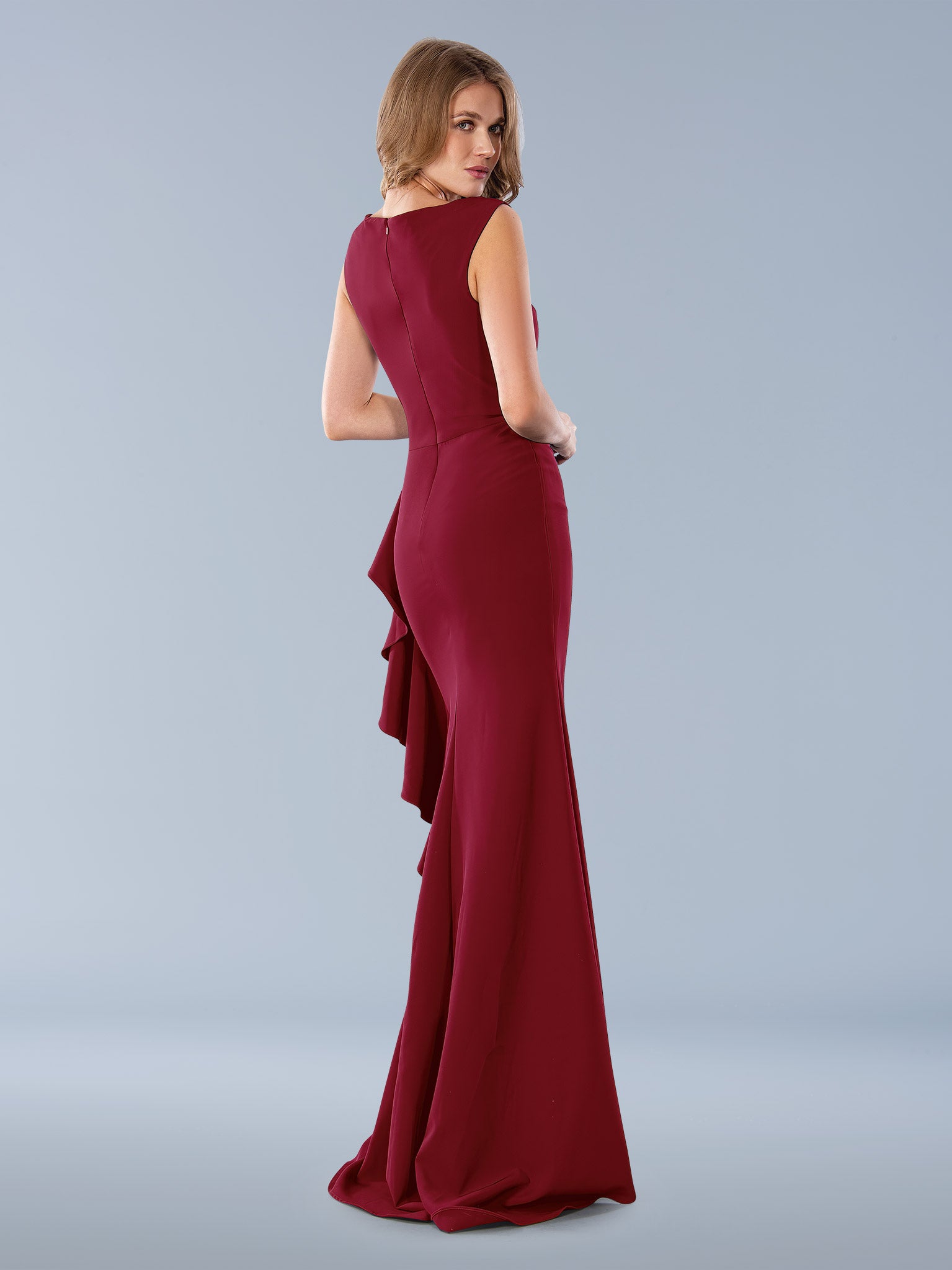 Stella Couture 23362 Long Formal Ruffle Prom Dress
